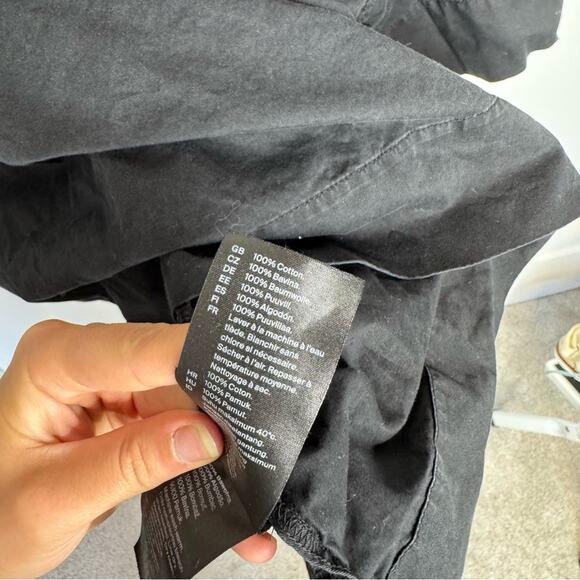 COS Black Cotton Short Sleeve Collared Oversized Resort Shirt Size EU 38 - Picture 4 of 5